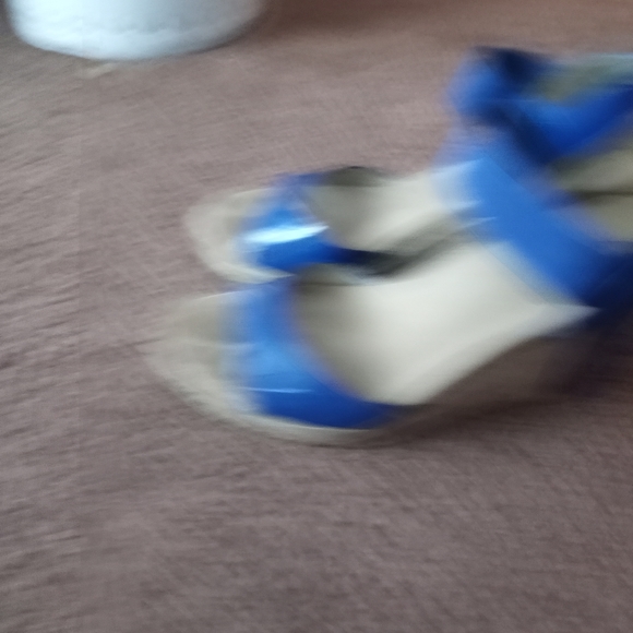 Electric blue wedge sandal - Picture 3 of 3